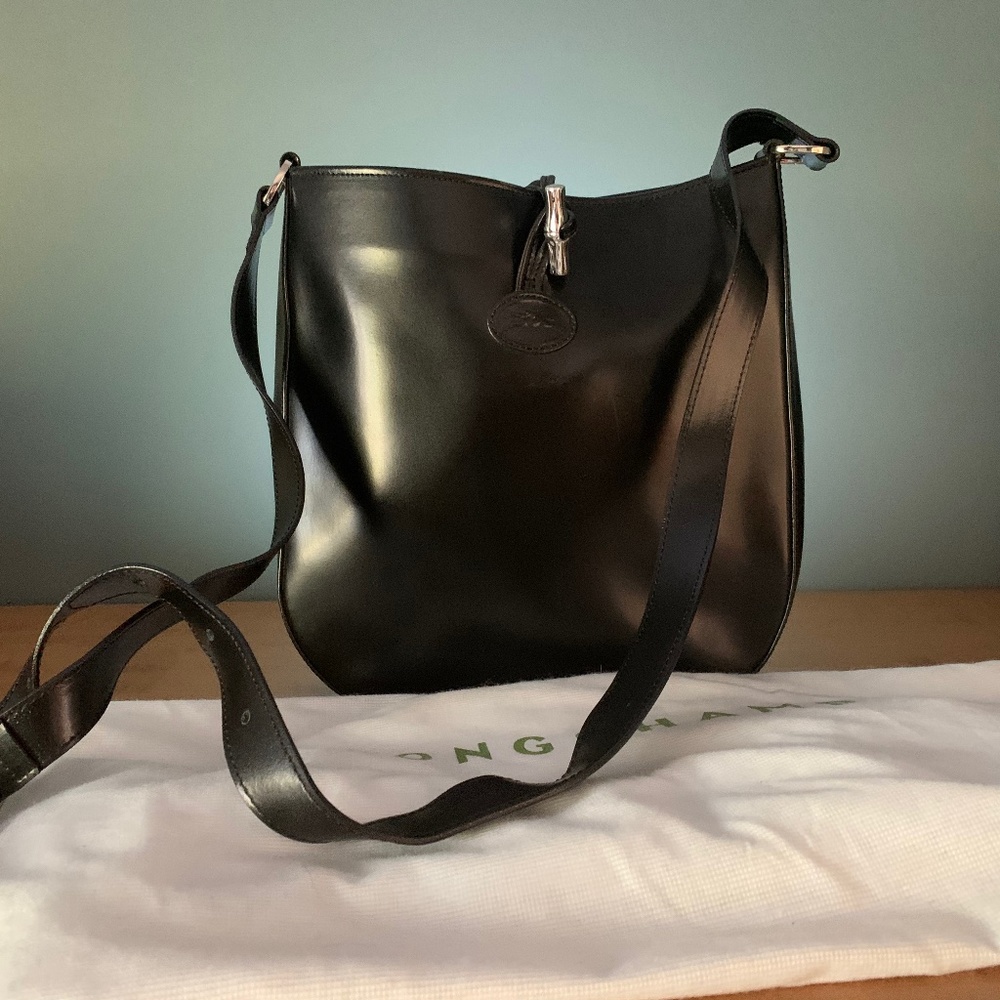 LONGCHAMP Authentic Leather Roseau Shoulder Bag